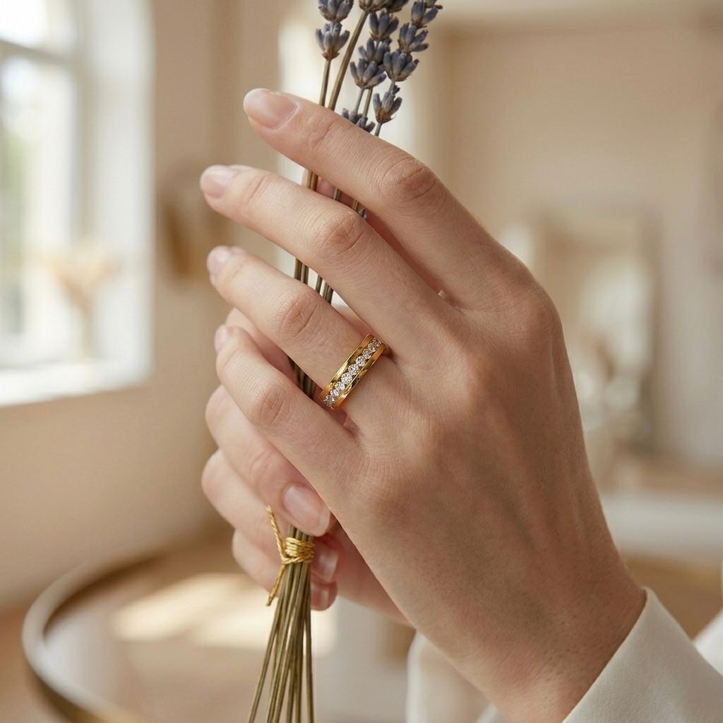 white stone ring